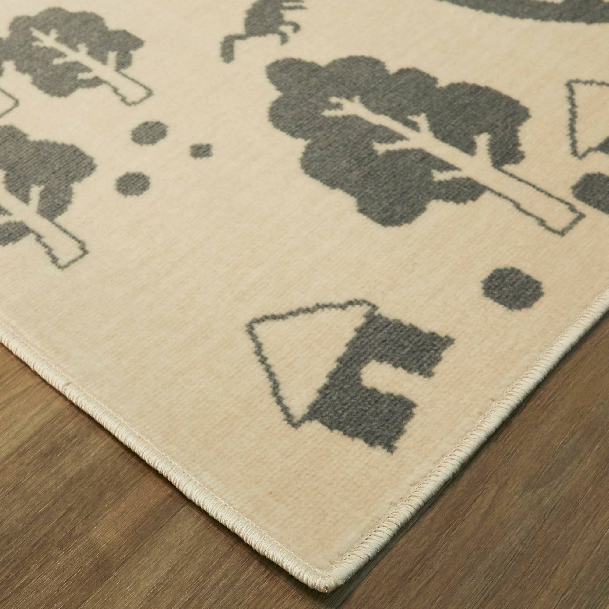 BALTA Rural Roadway Blue 5 ft. x 7 ft. Kids Area Rug