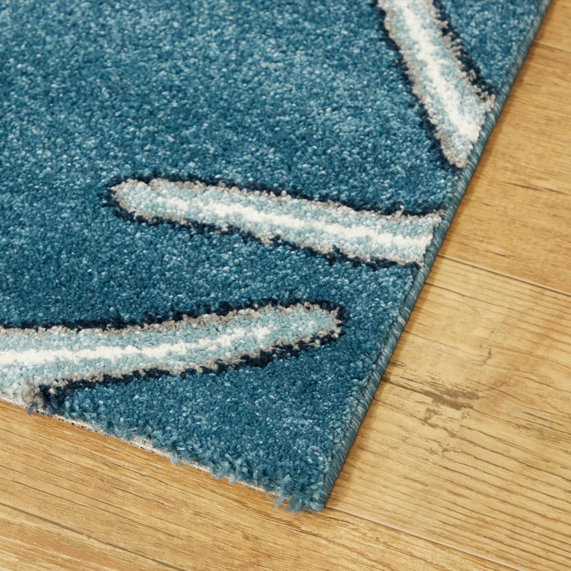 Massau Coastal Starfish Area Rug - 2&7x22 x 7& Runner - Blue