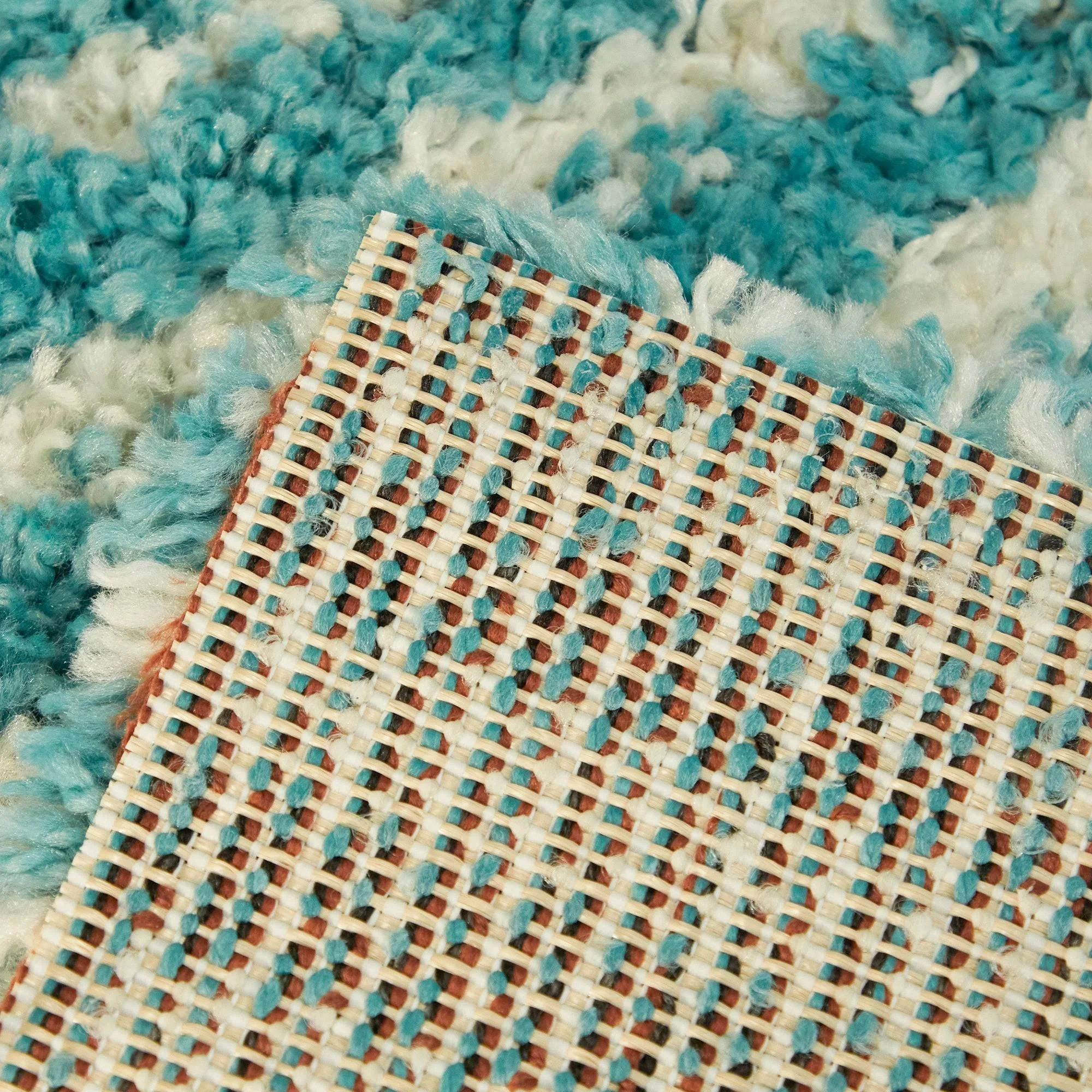 Balta Hughes Burnt Orange 5 ft. x 7 ft. Striped Shag Area Rug
