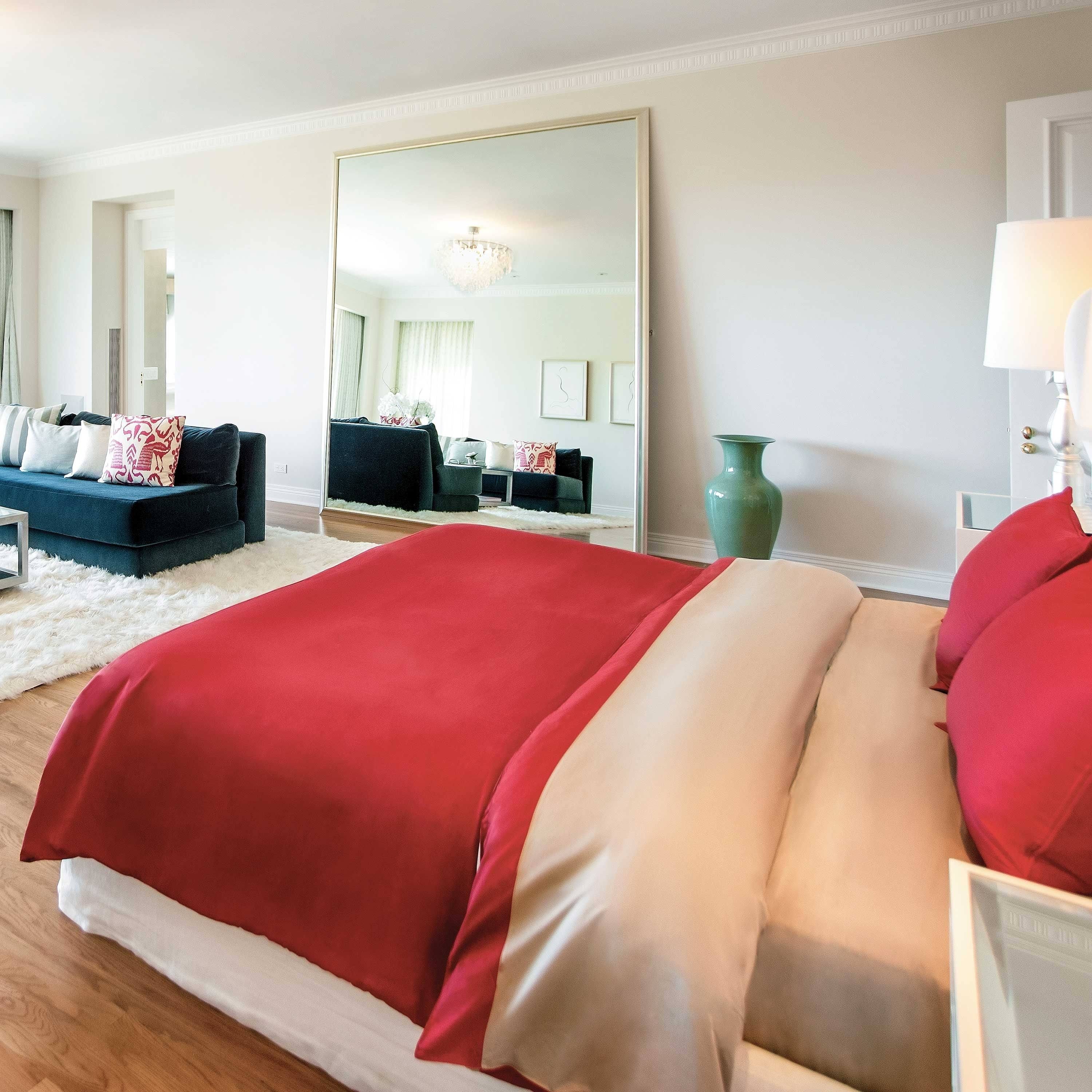 Bamboo Duvet COVER, Champagne/Cayenne, King