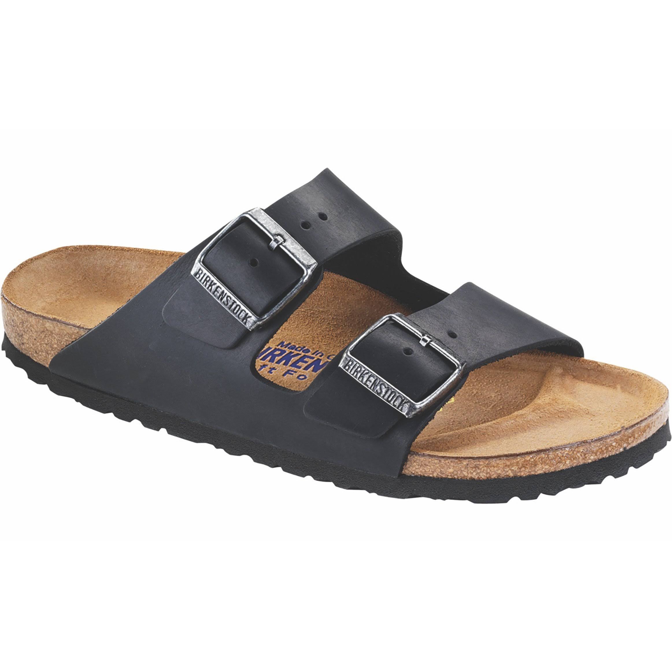 Birkenstock Arizona Soft Footbed (38 Narrow Black Oiled Leather)