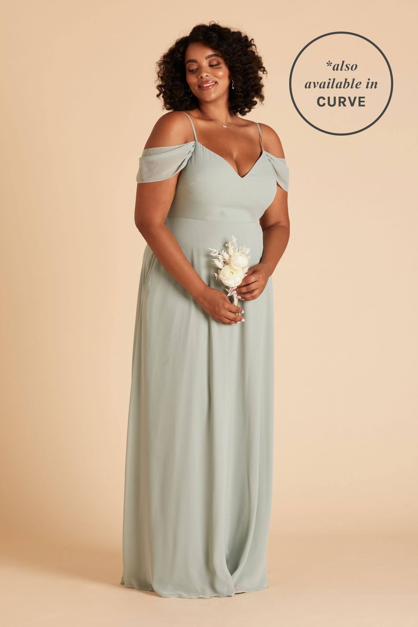 Devin Convertible Chiffon Bridesmaid Dress in Sage M / Sage / No Slit