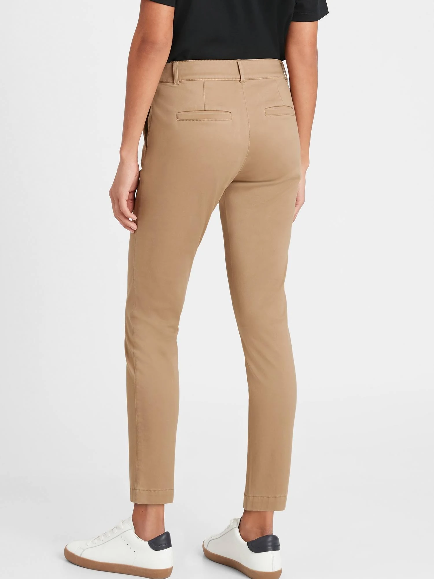 Banana Republic Women's Mid-Rise Skinny Chino Pant Classic Camel Size 0 Short