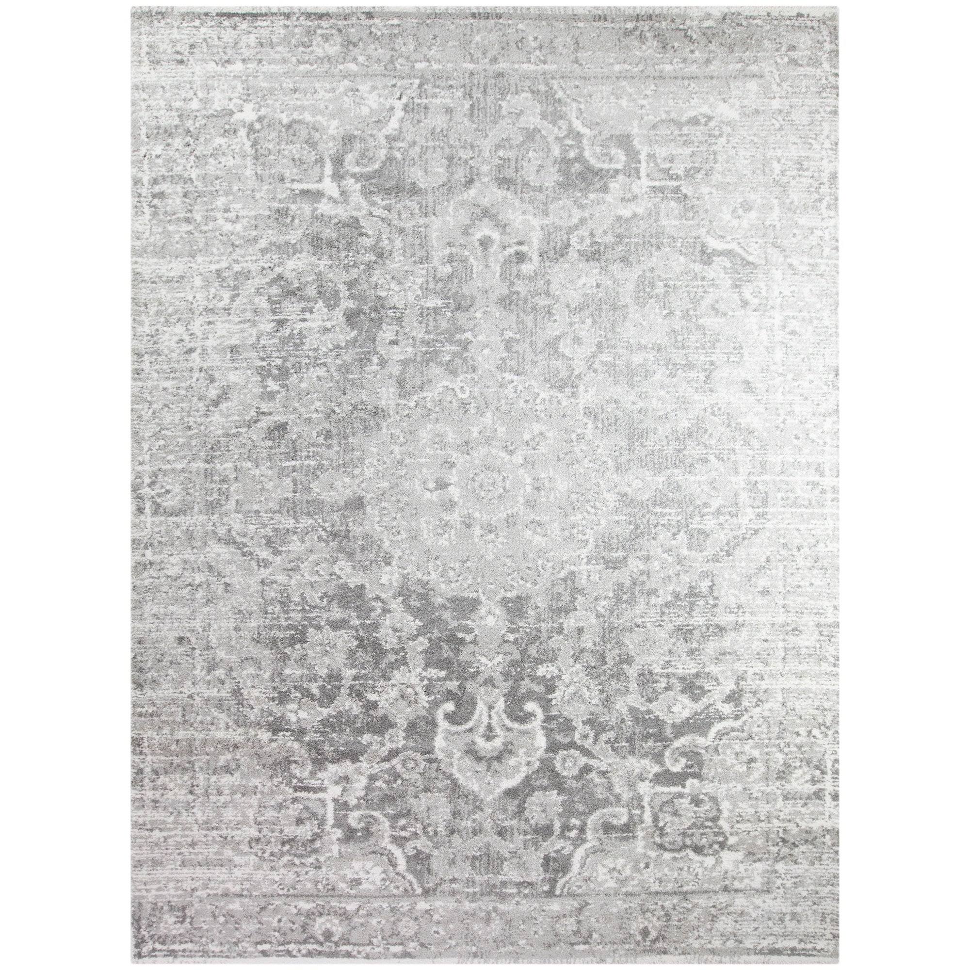 Baird Distressed Oriental Area Rug - 2& x 7& Runner - Black