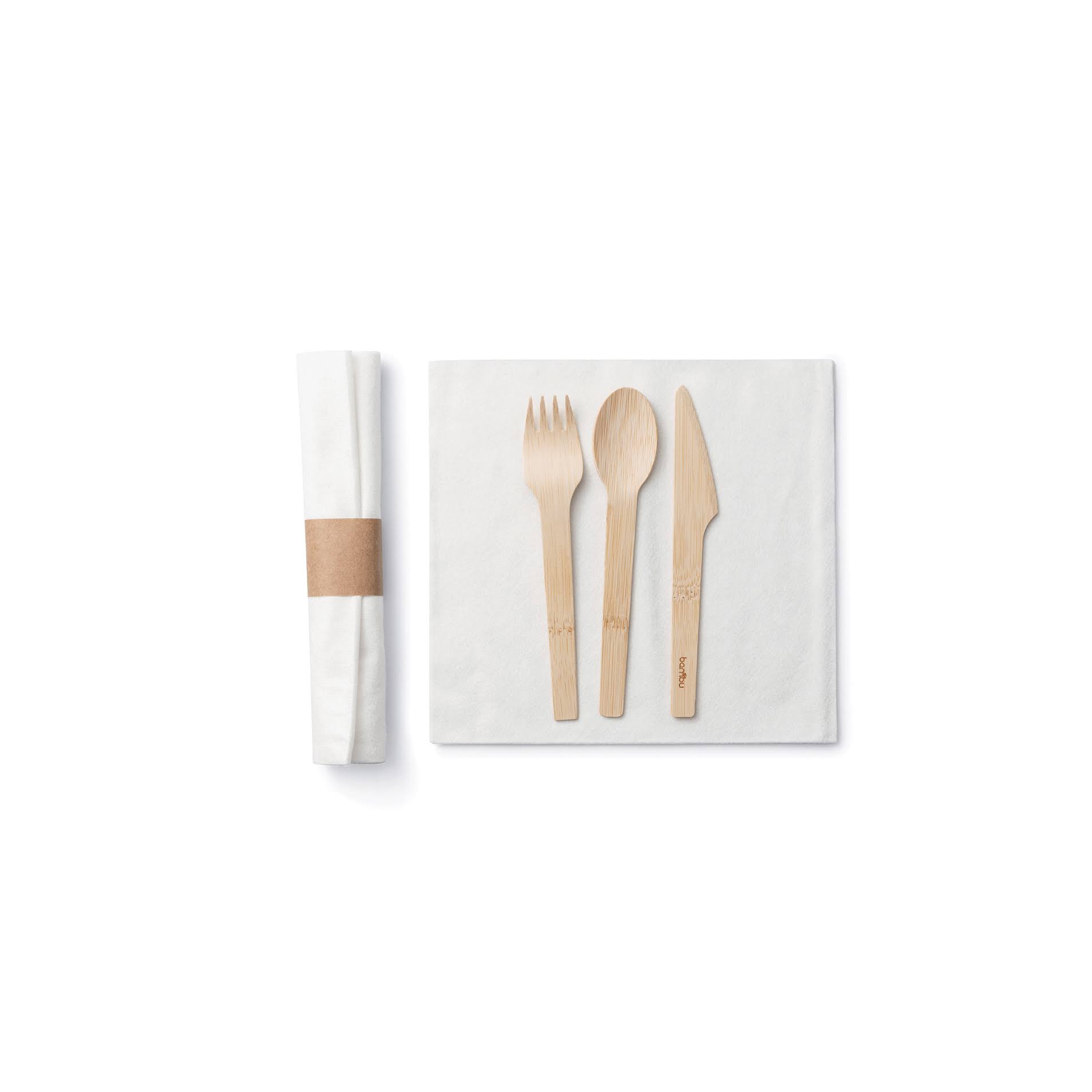 Pre-Rolled Disposable Cutlery Set (Case of 50 Sets)