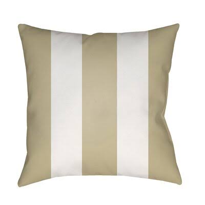 Athena Vertical Stripe Indoor/Outdoor Throw Pillow Birch Lane Color: Brown, Size: 20x22 H x 20x22 W