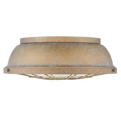 Latimer 3 - Light 16.5x22 Unique/Statement Dome Flush Mount Fixture Finish: Copper Patina