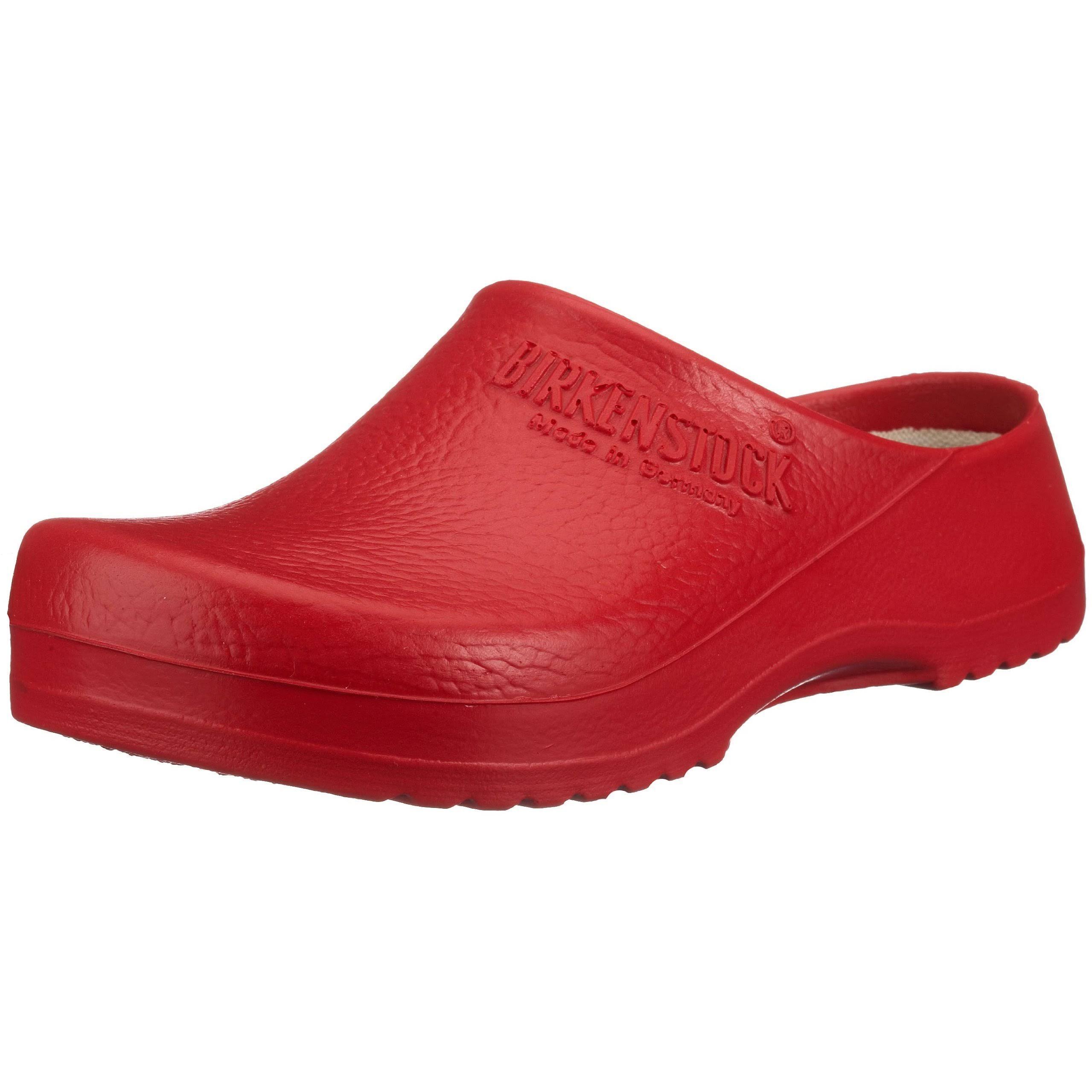 Birkenstock Super-Birki Polyurethane Red Clogs for Medical Professionals - Designed & Certified to Maintain Safety Standards