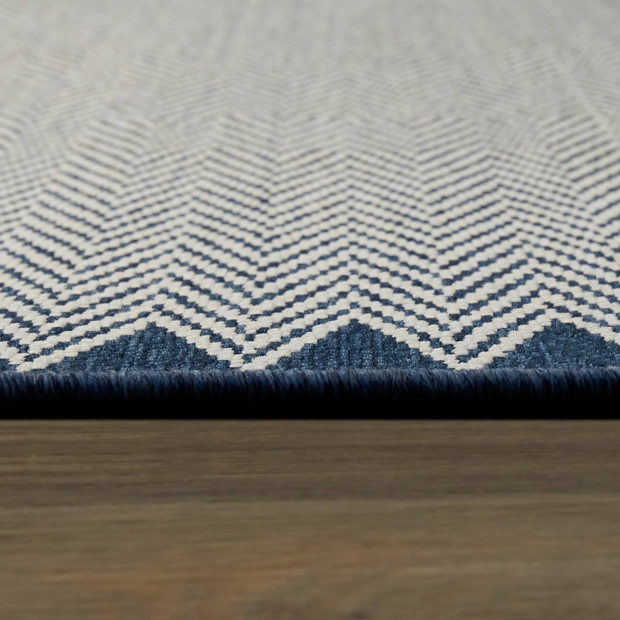 BALTA Pearson Grey 5 ft. x 7 ft. Chevron Indoor/Outdoor Area Rug
