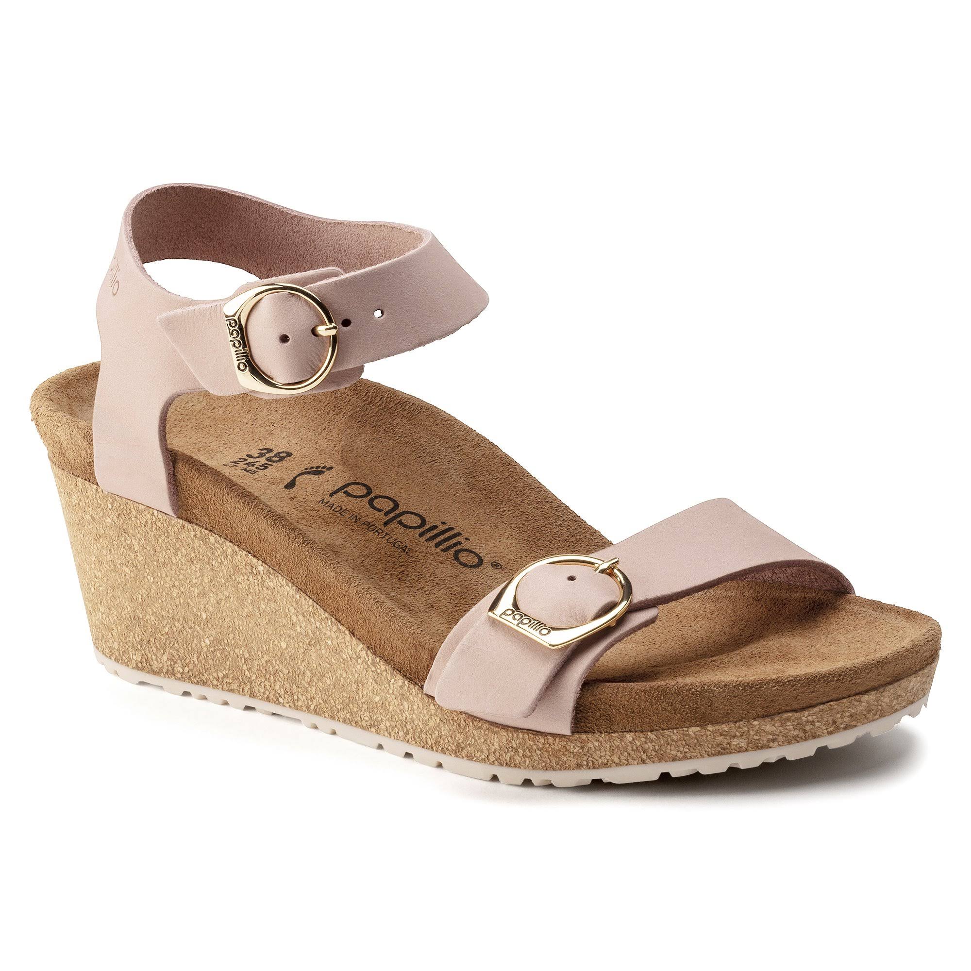 Birkenstock Women's Soley Sandal - 40 Narrow - Soft Pink Nubuck