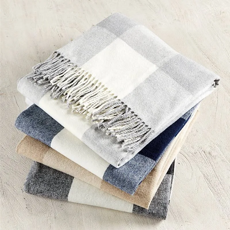 Classic Buffalo Check Throw Dune - Ballard Designs