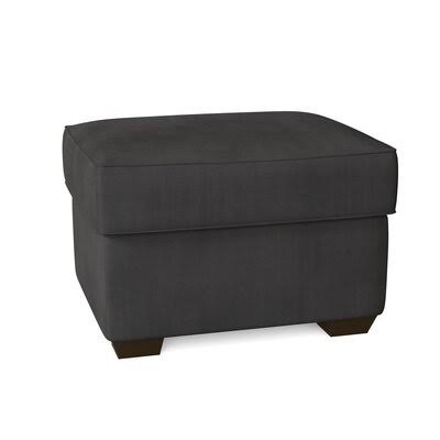 Birch Lane Swifton 29x22 Rectangle Standard Ottoman Body Fabric: Microsuede Charcoal