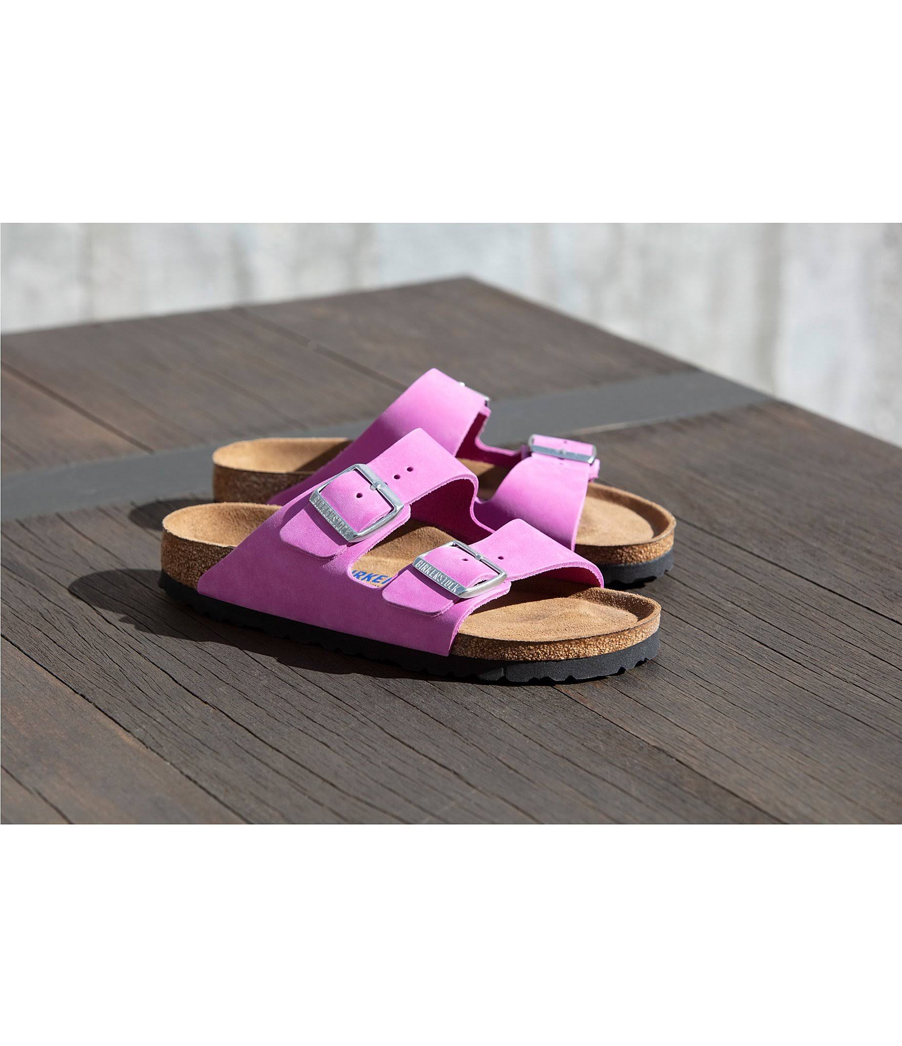 Birkenstock Women's Arizona Soft Footbed Azure Blue Nubuck