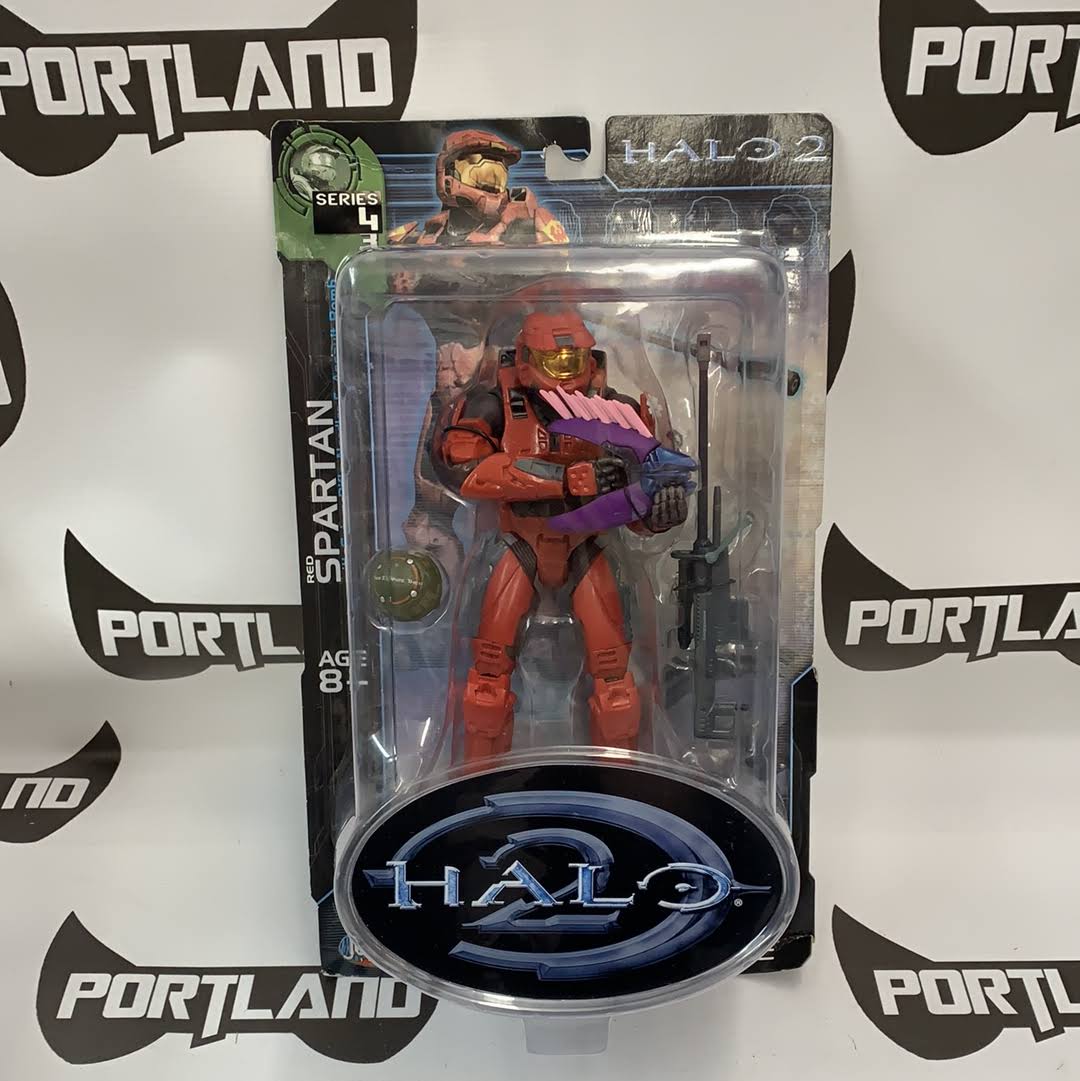 Halo 2 Series 4 Figure: Red Spartan with Blue Trim