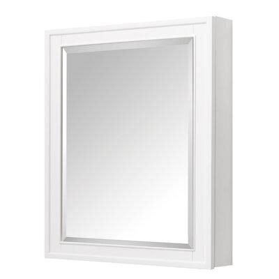 Exley Surface Mount Framed 1 Door Medicine Cabinet with 3 Shelves Finish: White, Size: 36x22 H x 28x22 W x 6.25x22 D