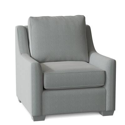 Birch Lane Godwin 33x22 Wide Armchair Body Fabric: Sunbrella Cast Mist