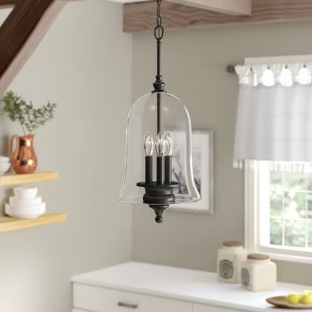 Youngberg 3 - Light Single Bell Pendant Gracie Oaks Finish: Matte Black