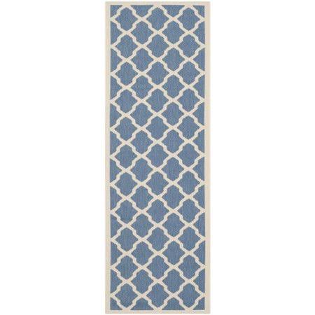 Charlton Home Alderman Blue/ Beige Indoor/Outdoor Area Rug, Size: Runner 2&3 inch x 10&