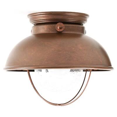 Bournemouth Outdoor Semi Flush Mount Fixture Finish: Weathered Copper