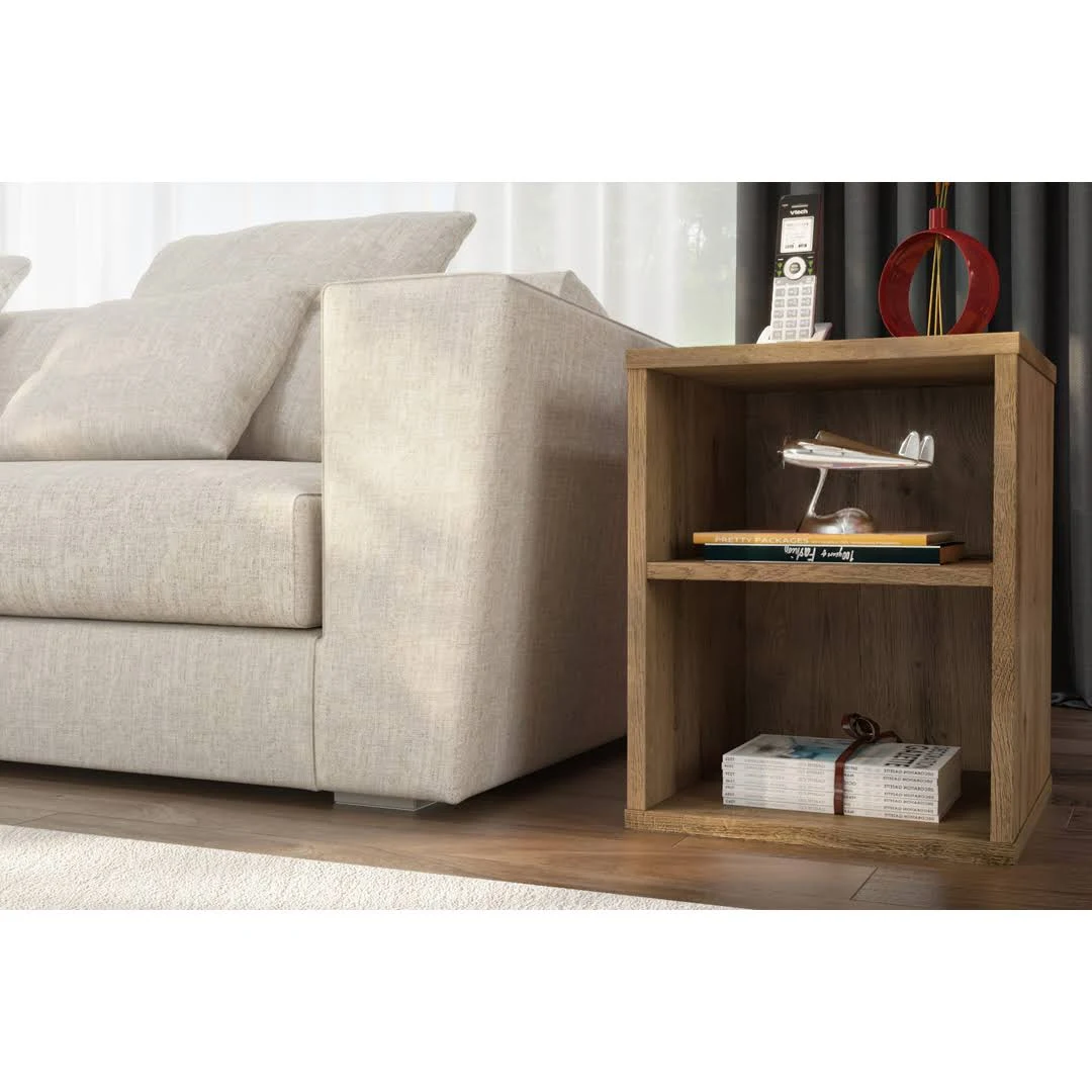 Bestar 22160-000009 Fom End Table in Rustic Brown