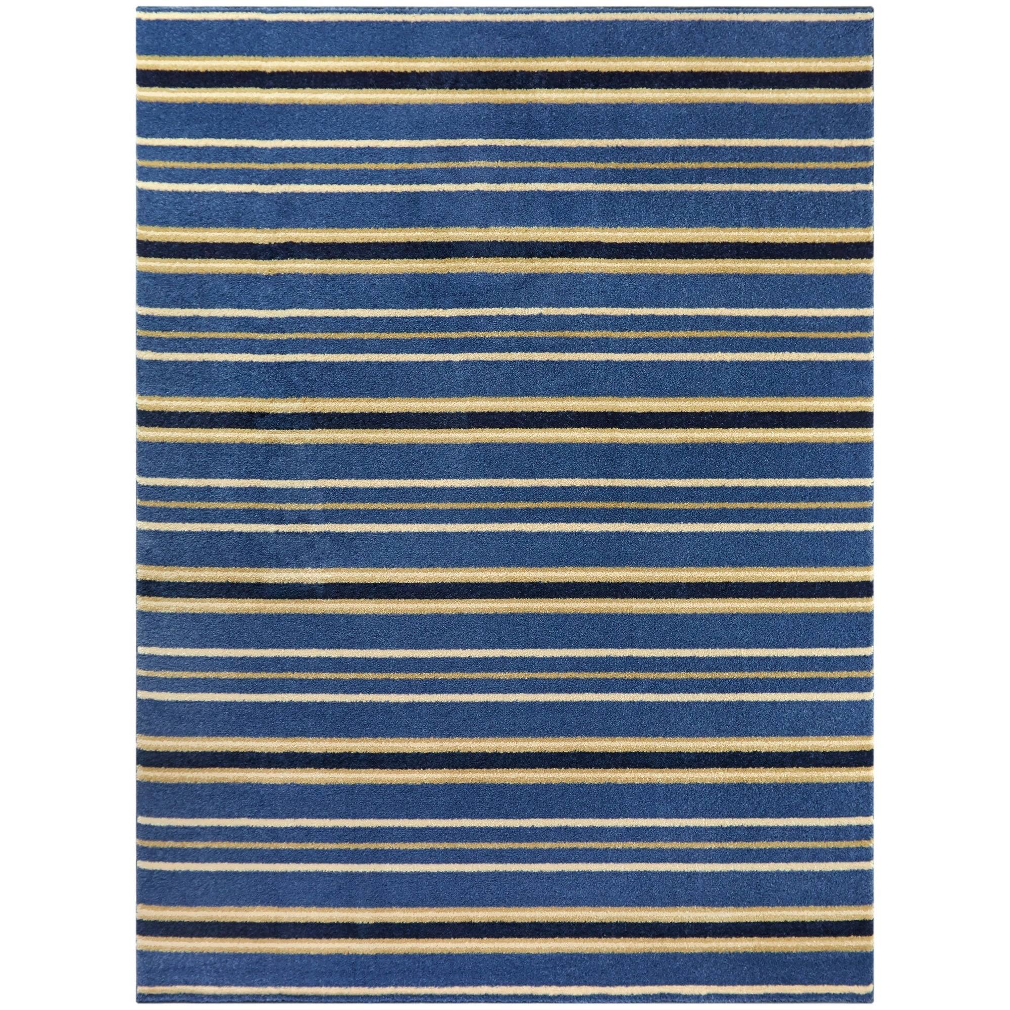 BALTA Aubrey Gold 5 ft. x 7 ft. Classic Stripe Area Rug