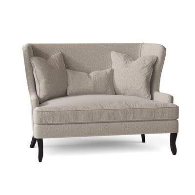 Woodbridge 59x22 Charles of London Settee Birch Lane Body Fabric: Sustain Dursky Linen