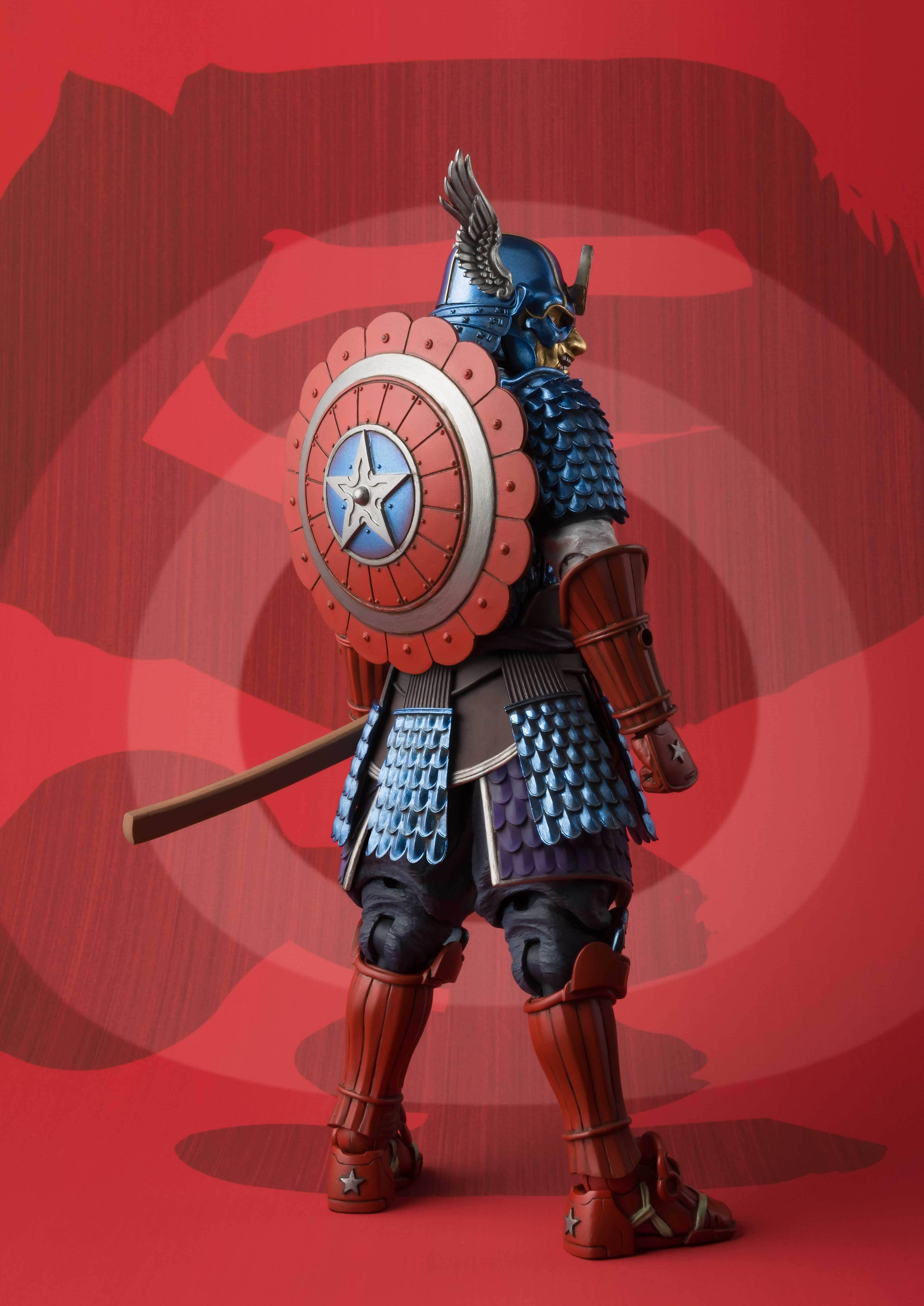 Marvel Meisho Manga Realization Samurai Captain America Action Figure