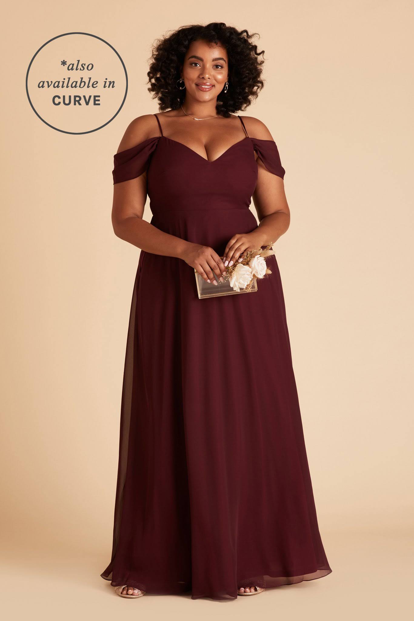 Birdy Grey Devin Convertible Chiffon Bridesmaid Dress in Cabernet M / Cabernet / No Slit