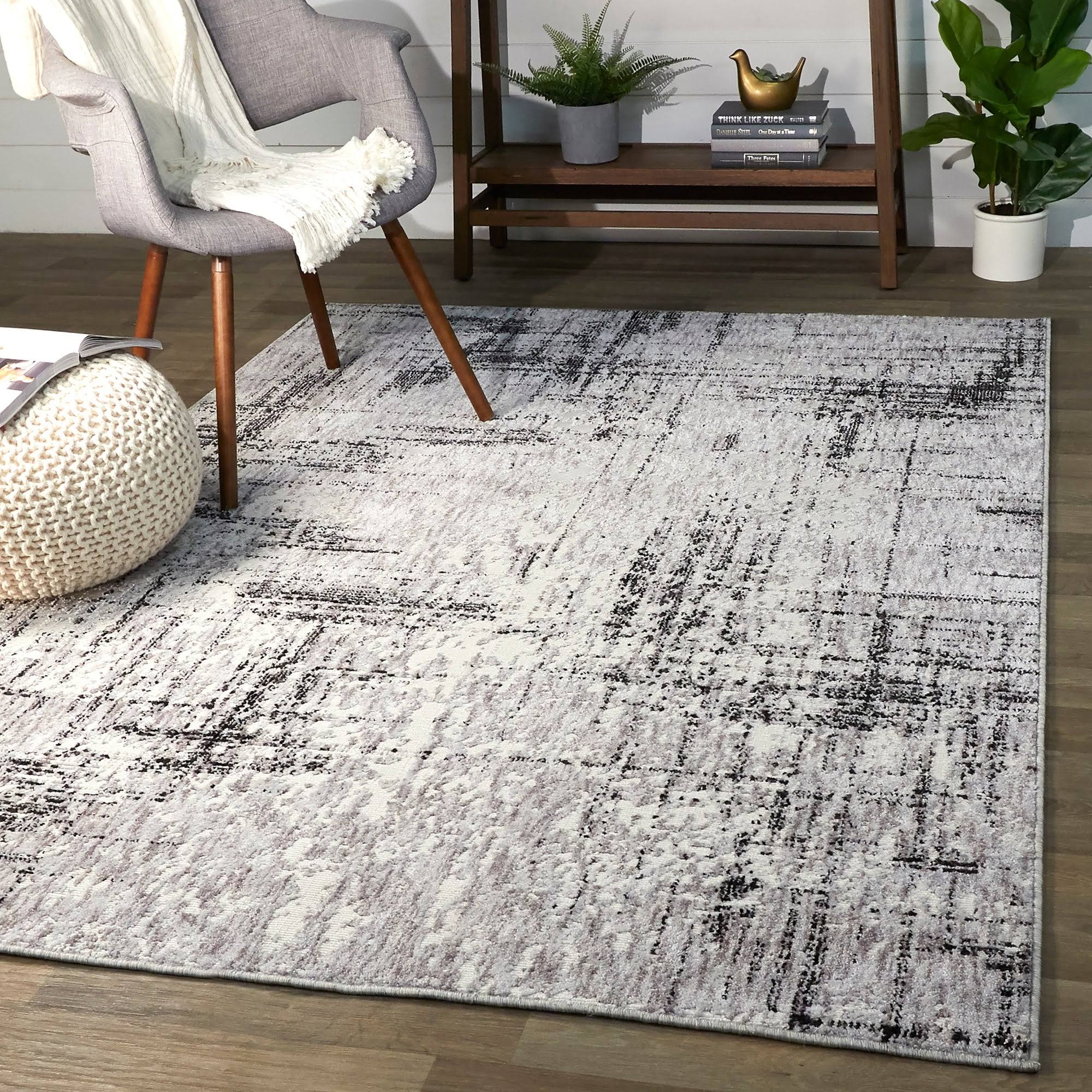 BALTA Leon Black 5 ft. x 7 ft. Abstract Area Rug