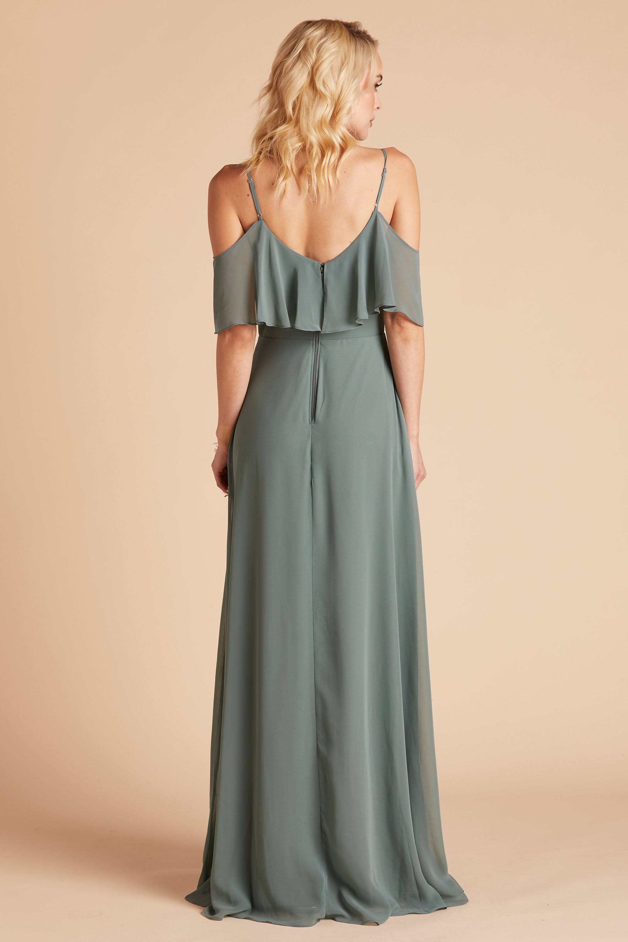 Birdy Grey Jane Convertible Chiffon Bridesmaid Dress in Sea Glass XXL / Sea Glass / No Slit