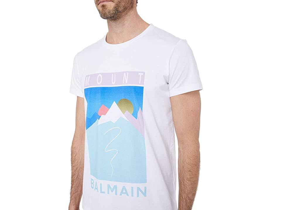 Balmain Mount Printed T-Shirt Men's Clothing Multicolor : XL