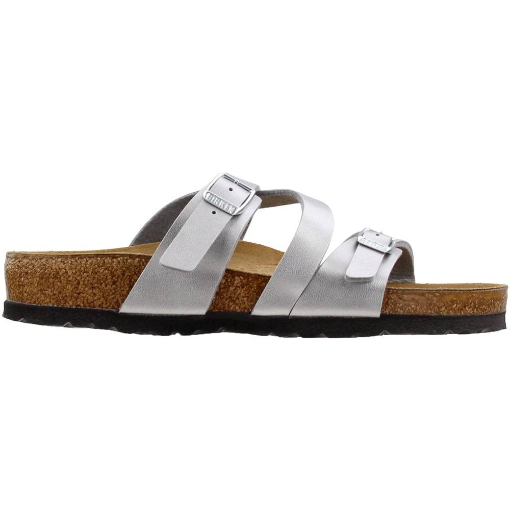 Birkenstock Salina Birko-Flor Silver Multi-Strap Sandals
