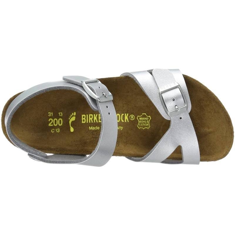 Birkenstock Rio Birko Flor Kids Sandals - Silver