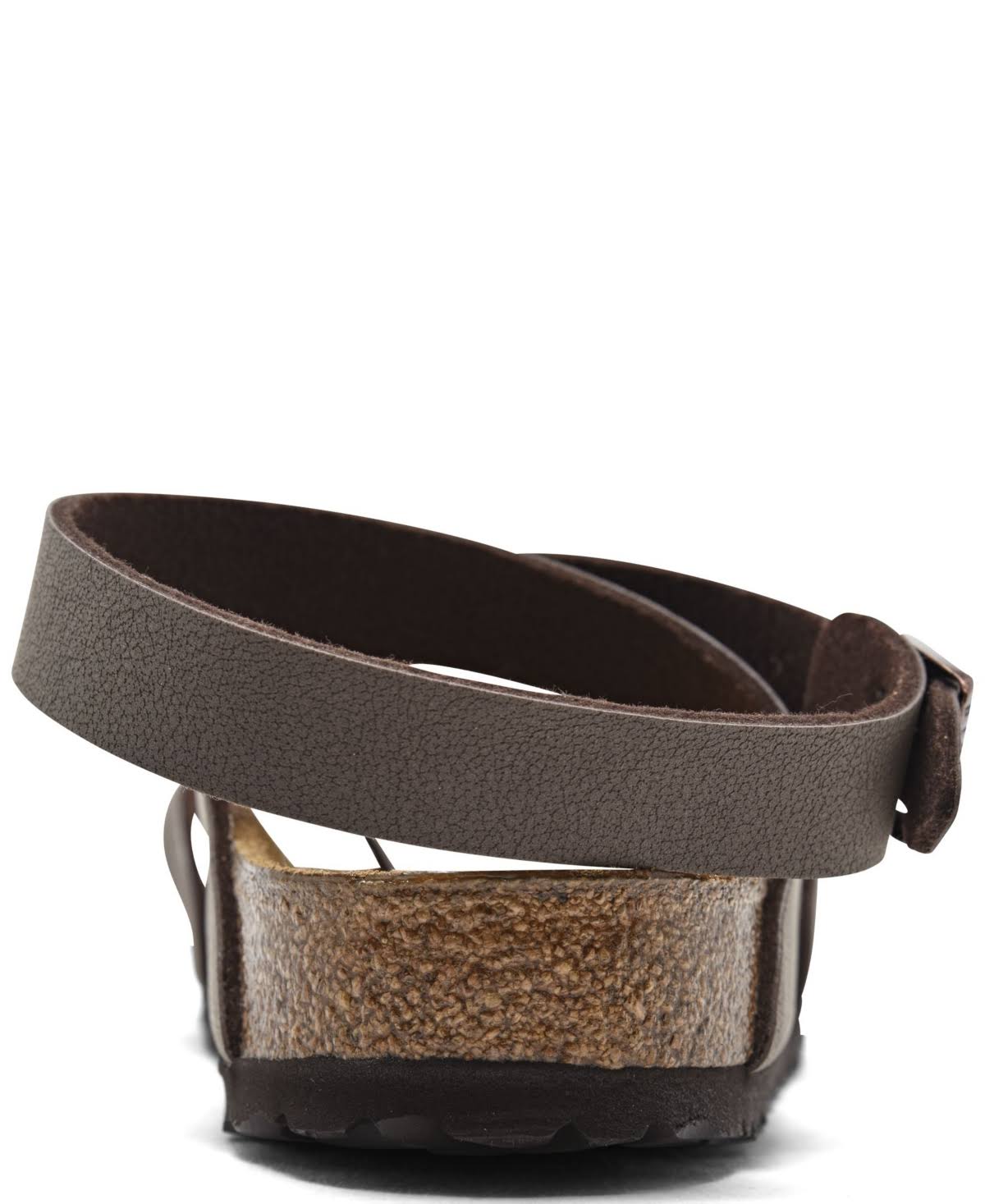 Women's Birkibuc Yara Leather Sandal in Mocha by Birkenstock