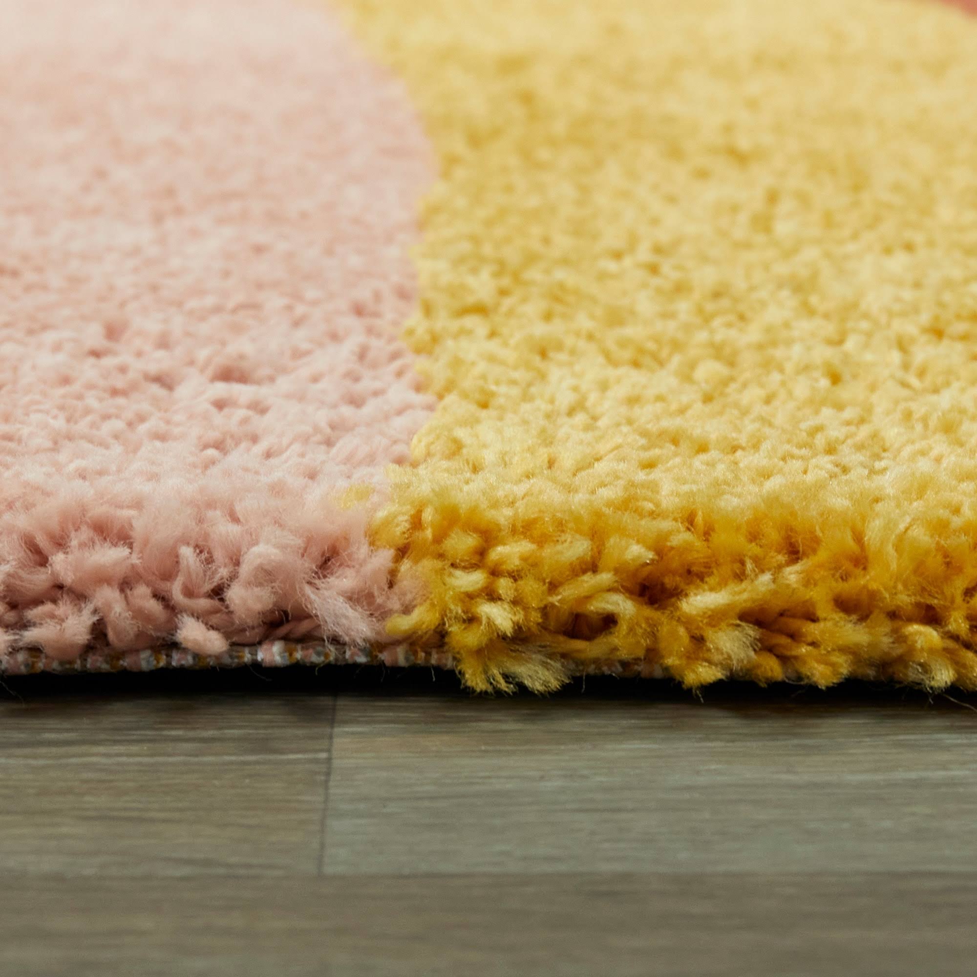 Amelia Rainbow Print Shag Boy Girl Kids Area Rug 89 x 12