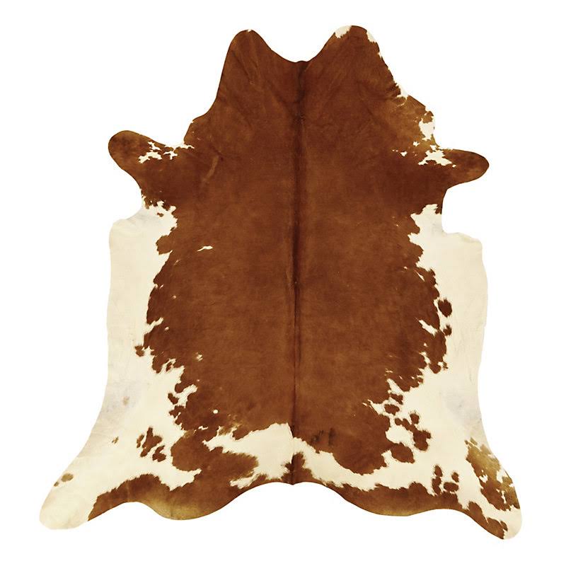 Natural Cowhide Rug - Brown and White - Ballard Designs