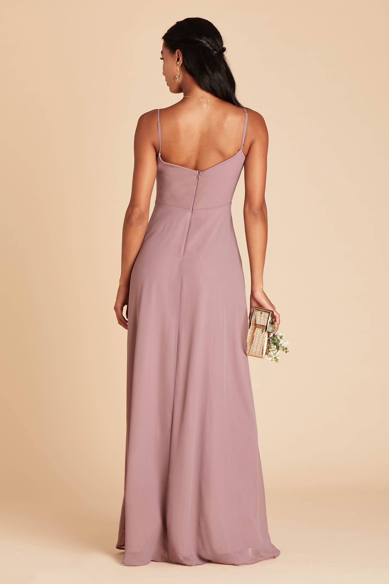 Birdy Grey Devin Convertible Chiffon Bridesmaid Dress in Dark Mauve Xs / Dark Mauve / No Slit