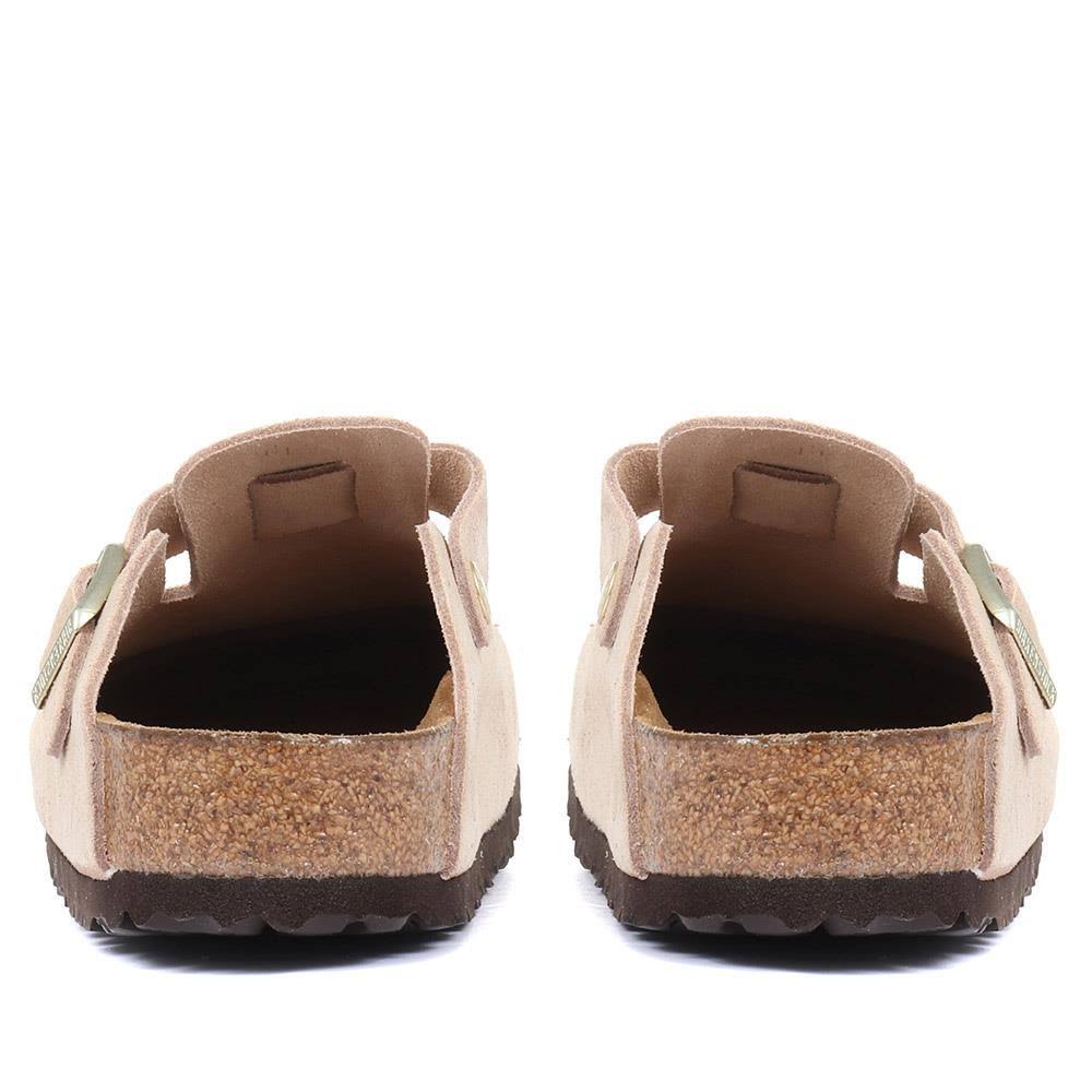 Birkenstock Women's Boston Soft Footbed Suede Clogs - Beige / US 05