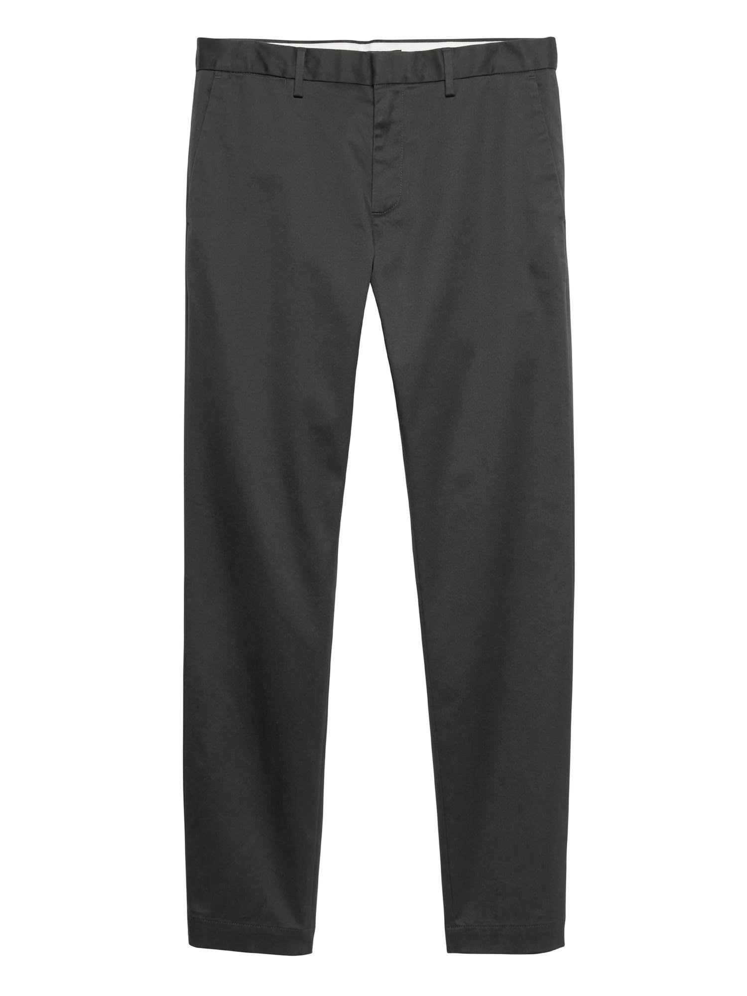 Banana Republic Men's Emerson Straight Rapid Movement Chino Pant Charcoal Gray Tall Size 42W 36L