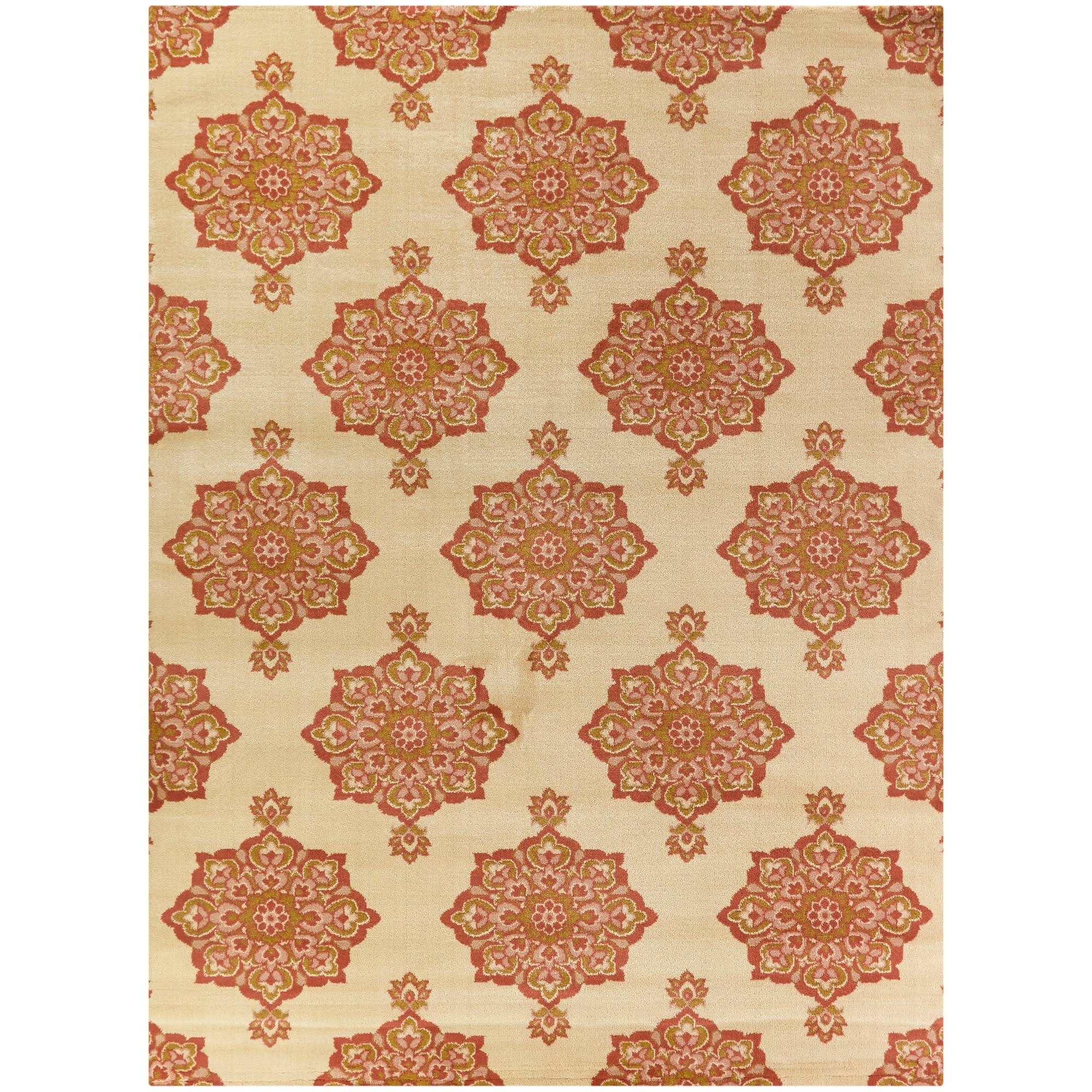 BALTA Sauer Burnt Orange 5 ft. x 7 ft. Floral Medallion Area Rug