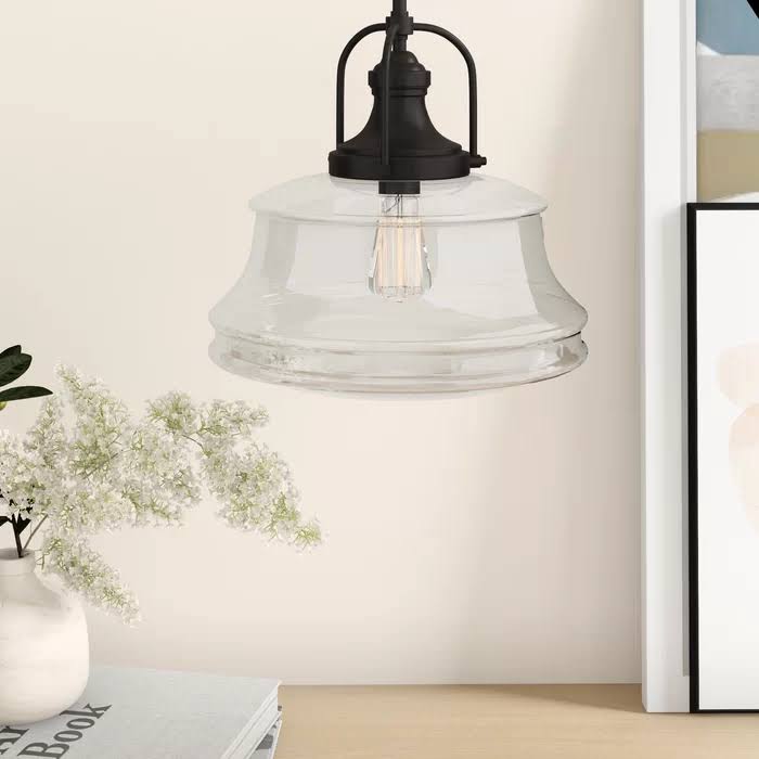 Nadine 1-Light Single Schoolhouse Pendant