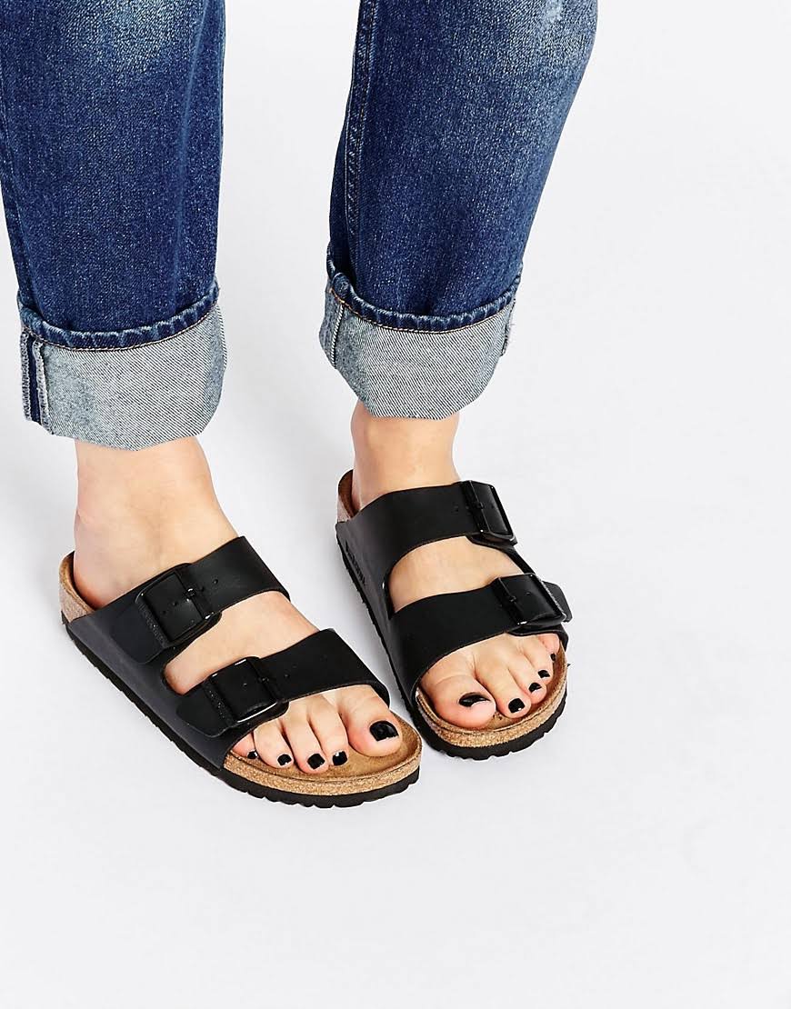 Birkenstock Arizona Birko Flor Sandals - Black