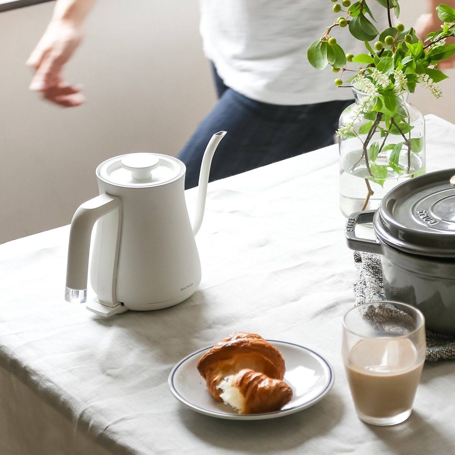 BALMUDA Electric Kettle The Pot K02A-WH (White)