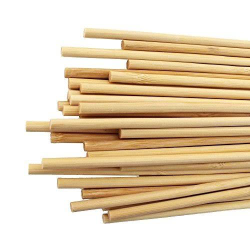 BambooMN 5.5 inch 5mm Thick Semi Point Food Caramel Candy Apple Corn Dog Garden Bamboo Skewers, 1000 Pieces