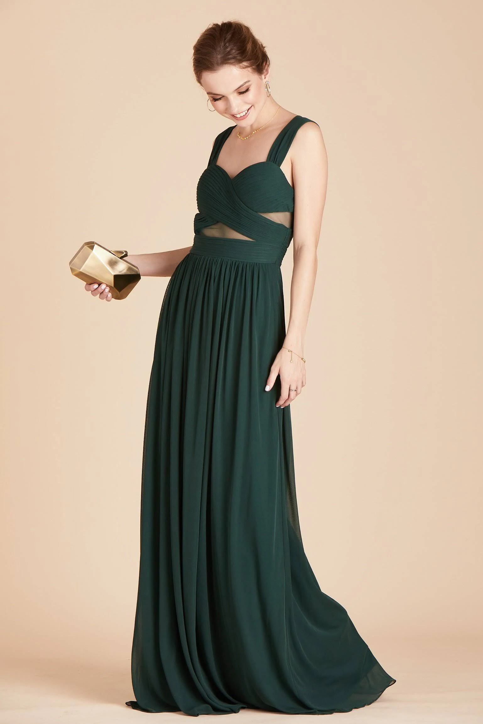 Birdy Grey Elsye Bridesmaid Dress in Emerald Xs / Emerald