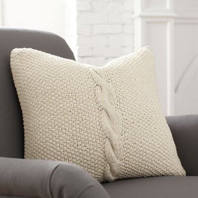 Peyton Cotton Throw Pillow Cover Color: Parchment, Size: 20x22 x 20x22
