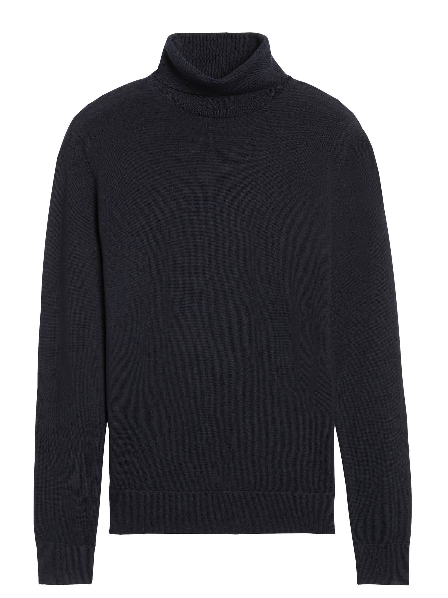 Banana Republic Men's Italian Merino Turtleneck Sweater Navy Size XL
