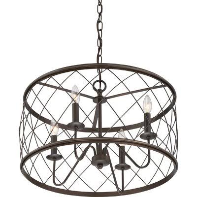 Gabriel 4 - Light Candle Style Drum Chandelier Laurel Foundry Modern Farmhouse Size: 14.5x22 H x 21.5x22 W x 21.5x22 D