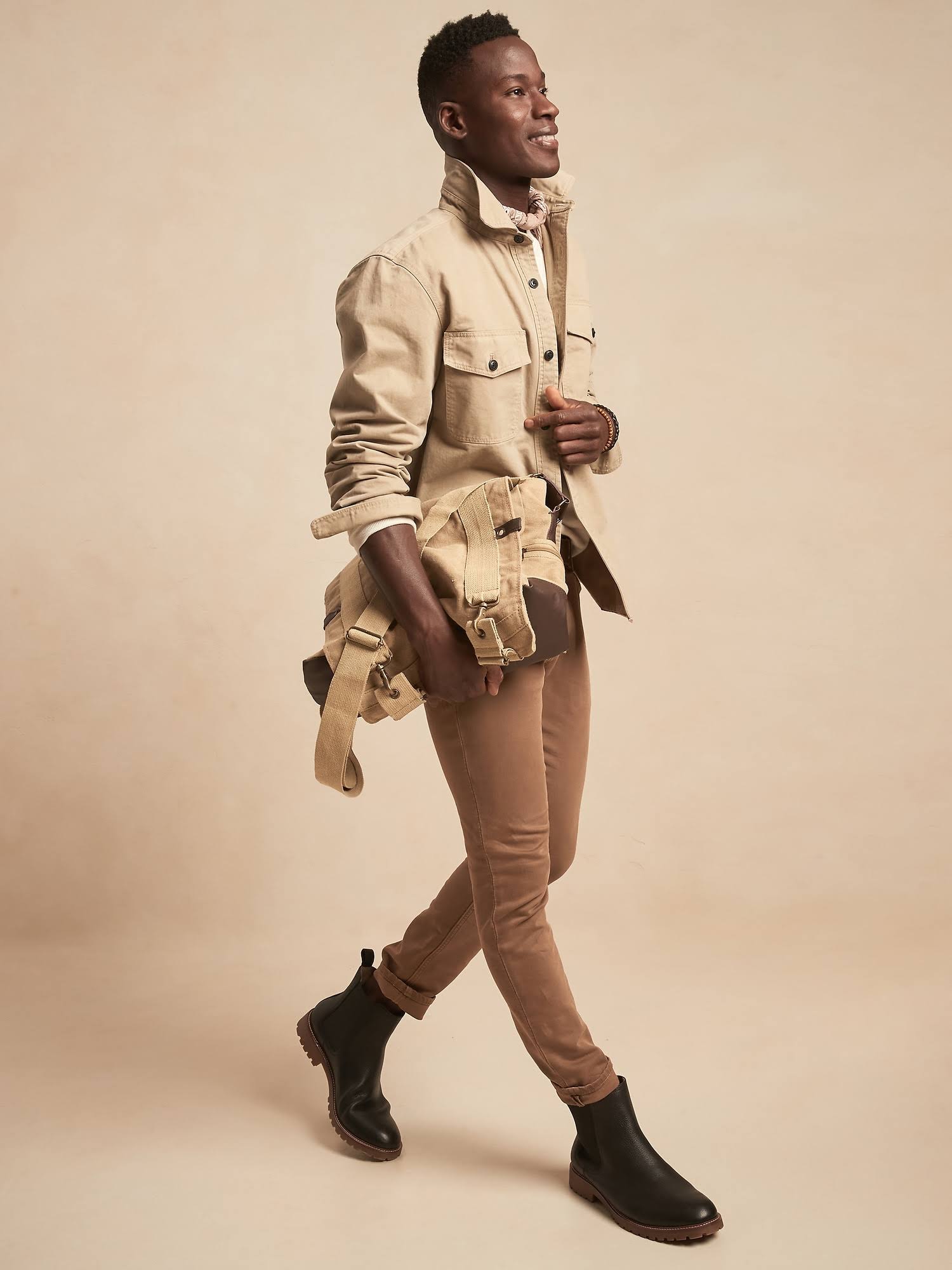 Banana Republic Men's Skinny Traveler Pant Tiki Hut Tall Size 32W 36L