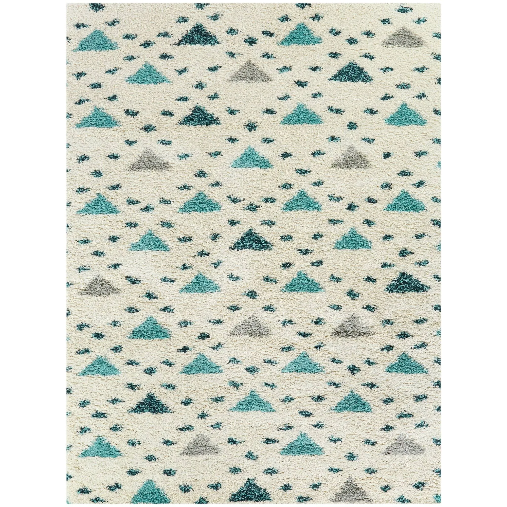 Belmonte Geometric Shag Area Rug - 2&7x22 x 7& Runner - Pink